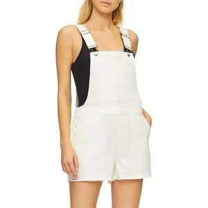 NWT Calvin Klein Jeans White Denim Shirt Overalls 25” XS